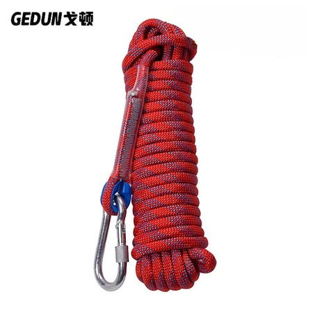 Gorton outdoor climbing rope emergency rope tool climbing rope static rope safety rope outdoor training survival rescue rescue flood relief rope red 10m 10mm+2 steel buckle Gorton outdoor climbing rope emergency rope tool climbing rope static rope safety rope outdoor training survival rescue rescue flood relief rope red 10m 10mm+2 steel buckle
