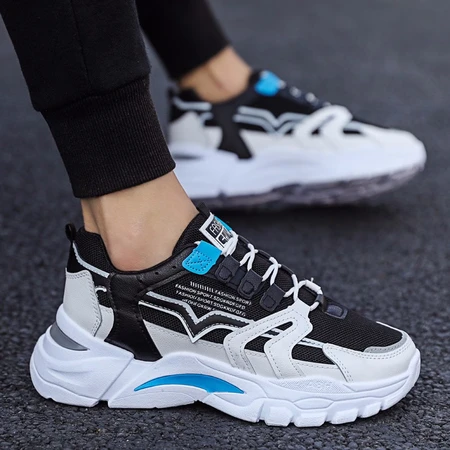 Mapesa sports shoes men's non-slip wear-resistant running shoes men's casual jogging shock absorption special outdoor training running shoes men's HY-318 black blue 42 Mapesa sports shoes men's non-slip wear-resistant running shoes men's casual jogging shock absorption special outdoor training running shoes men's HY-318 black blue 42