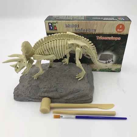 Di Yu Di Yu Children's Toys Archeology Toys Dinosaur Fossil Excavation Toys Exploration Model Skeleton Boys Girls Handmade Creative DIY Triceratops BFQ-DT801HH Di Yu Di Yu Children's Toys Archeology Toys Dinosaur Fossil Excavation Toys Exploration Model Skeleton Boys Girls Handmade Creative DIY Triceratops BFQ-DT801HH