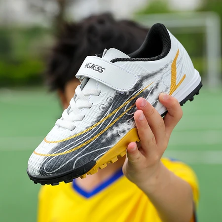Football shoes children's football shoes broken spikes boys and girls same style mandarin duck shoes youth sneakers men's shoes leather feet student training shoes breathable flat tf football shoes wear-resistant sports shoes Jiadi white Velcro 37 Football shoes children's football shoes broken spikes boys and girls same style mandarin duck shoes youth sneakers men's shoes leather feet student training shoes breathable flat tf football shoes wear-resistant sports shoes Jiadi white Velcro 37