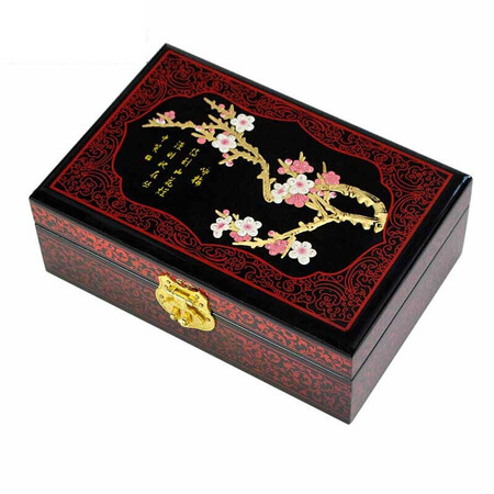 Nine-color jiucai jewelry box Pingyao push-light lacquerware Hand-made collection of gifts for Women’s Day on March 8th Push-light lacquer jewelry box Shanxi special product Yongmei with black background Nine-color jiucai jewelry box Pingyao push-light lacquerware Hand-made collection of gifts for Women’s Day on March 8th Push-light lacquer jewelry box Shanxi special product Yongmei with black background