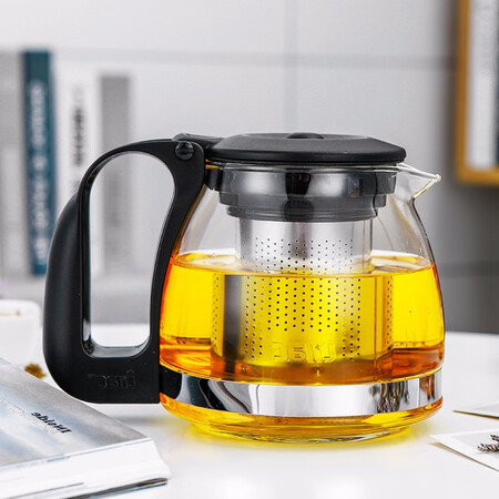 Lilac 700ml lead-free heat-resistant glass teapot Kung Fu tea set 304 stainless steel filter liner teapot Lilac 700ml lead-free heat-resistant glass teapot Kung Fu tea set 304 stainless steel filter liner teapot