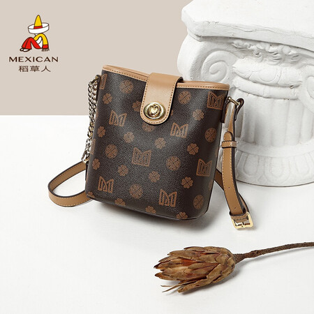 Scarecrow MEXICAN bag women's bag shoulder bag fashion all-match bucket bag ladies messenger bag birthday new year gift for girlfriend brown MLBD02210035BW11A Scarecrow MEXICAN bag women's bag shoulder bag fashion all-match bucket bag ladies messenger bag birthday new year gift for girlfriend brown MLBD02210035BW11A