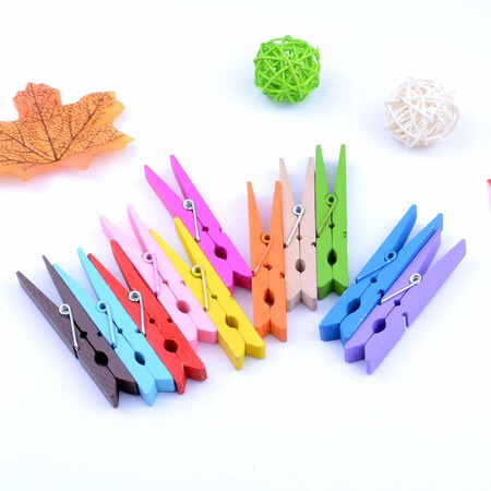Fuji FUJIFILMchecky photo paper DIY special color wood clip for instant Polaroid camera, color wood clip bag Fuji FUJIFILMchecky photo paper DIY special color wood clip for instant Polaroid camera, color wood clip bag