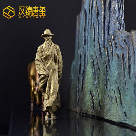 Han Zhen Tang Xi All copper artwork soft decoration porch decoration modern bronze sculpture collection Silk Road Wrangler home living room decoration One generation all the way Han Zhen Tang Xi All copper artwork soft decoration porch decoration modern bronze sculpture collection Silk Road Wrangler home living room decoration One generation all the way