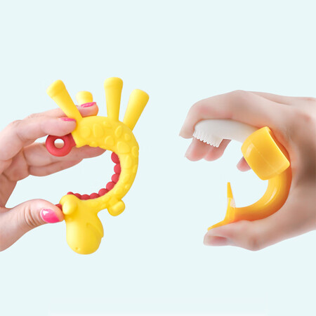 COOKSS Baby Teether Newborn Molar Stick Baby Bite Teeth Soothing Anti-Eating Hand Teeth Chews Silicone Toys Bite Happy Bite Strawberry Banana Giraffe Molar Teether Strawberry + Banana + Giraffe + Storage Box COOKSS Baby Teether Newborn Molar Stick Baby Bite Teeth Soothing Anti-Eating Hand Teeth Chews Silicone Toys Bite Happy Bite Strawberry Banana Giraffe Molar Teether Strawberry + Banana + Giraffe + Storage Box