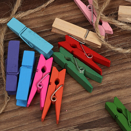 Fuji FUJIFILMchecky photo paper DIY special color wood clip for instant Polaroid camera, color wood clip bag Fuji FUJIFILMchecky photo paper DIY special color wood clip for instant Polaroid camera, color wood clip bag