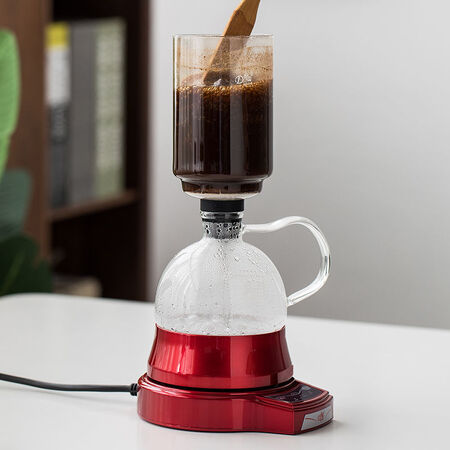 Electric siphon coffee pot household touch screen glass siphon pot manual grinder coffee machine set Danlan package eight Electric siphon coffee pot household touch screen glass siphon pot manual grinder coffee machine set Danlan package eight