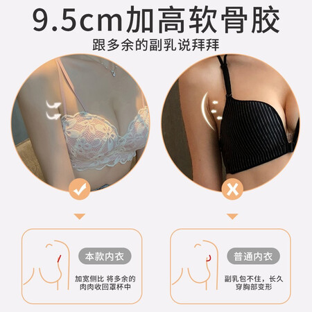 Man Kejiao Underwear Women's Small Chest Gathering Adjustable Bra Girl Japanese Nipple Nipple Top Support No Steel Ring Bra Set Black Set 34/75AB Through Cup Thickness About 2.5CM Man Kejiao Underwear Women's Small Chest Gathering Adjustable Bra Girl Japanese Nipple Nipple Top Support No Steel Ring Bra Set Black Set 34/75AB Through Cup Thickness About 2.5CM