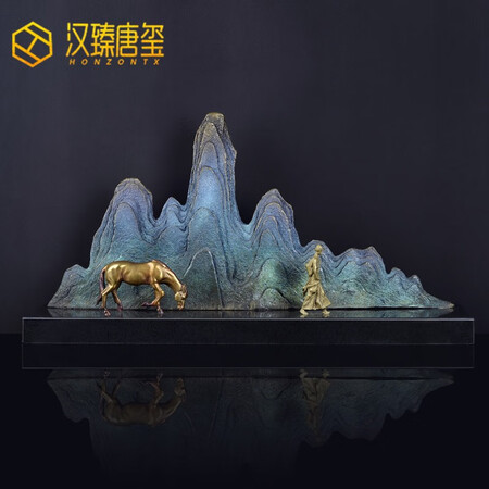 Han Zhen Tang Xi All copper artwork soft decoration porch decoration modern bronze sculpture collection Silk Road Wrangler home living room decoration One generation all the way Han Zhen Tang Xi All copper artwork soft decoration porch decoration modern bronze sculpture collection Silk Road Wrangler home living room decoration One generation all the way
