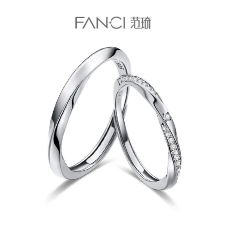 Fanci Fan Qi infinite love couple rings a pair of Mobius opening 925 silver pair ring confession gift engagement wedding ring Fanci Fan Qi infinite love couple rings a pair of Mobius opening 925 silver pair ring confession gift engagement wedding ring