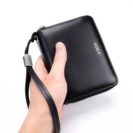 Golf GOLF first layer cowhide card holder men's multi-card bank card holder anti-theft brush large-capacity coin purse gift box black Golf GOLF first layer cowhide card holder men's multi-card bank card holder anti-theft brush large-capacity coin purse gift box black