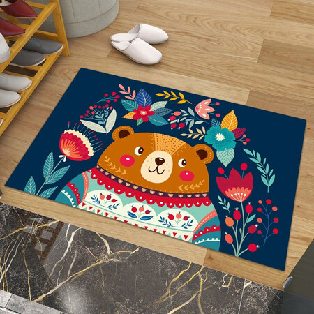 Jiaruibao JRB fashion cartoon floor mat door kitchen bathroom bathroom absorbent non-slip door mat floor mat household foot mat 40*60cm chubby bear Jiaruibao JRB fashion cartoon floor mat door kitchen bathroom bathroom absorbent non-slip door mat floor mat household foot mat 40*60cm chubby bear