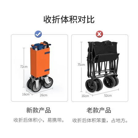 Beijing-Tokyo-made outdoor camping folding car picnic car camping car equipped with convenient brake trailer cart shopping travel grocery shopping Beijing-Tokyo-made outdoor camping folding car picnic car camping car equipped with convenient brake trailer cart shopping travel grocery shopping