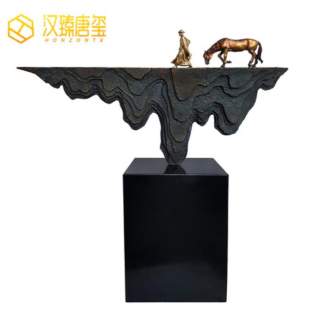Han Zhen Tang Xi All copper artwork soft decoration porch decoration modern bronze sculpture collection Silk Road Wrangler home living room decoration One generation all the way Han Zhen Tang Xi All copper artwork soft decoration porch decoration modern bronze sculpture collection Silk Road Wrangler home living room decoration One generation all the way