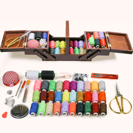 Banzhini Sewing Box Set Solid Wood Sewing Box Set Household Hand-storage Sewing Box Travel Goods Multi-purpose Travel Home Portable Sewing and Sewing Tool Set Storage Bag Banzhini Sewing Box Set Solid Wood Sewing Box Set Household Hand-storage Sewing Box Travel Goods Multi-purpose Travel Home Portable Sewing and Sewing Tool Set Storage Bag