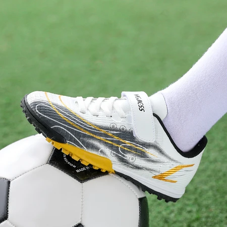 Football shoes children's football shoes broken spikes boys and girls same style mandarin duck shoes youth sneakers men's shoes leather feet student training shoes breathable flat tf football shoes wear-resistant sports shoes Jiadi white Velcro 37 Football shoes children's football shoes broken spikes boys and girls same style mandarin duck shoes youth sneakers men's shoes leather feet student training shoes breathable flat tf football shoes wear-resistant sports shoes Jiadi white Velcro 37