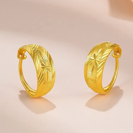 Saturday blessing jewelry pure gold 999 gold earrings earrings women's car flower price AA097513 about 3.3g Saturday blessing jewelry pure gold 999 gold earrings earrings women's car flower price AA097513 about 3.3g