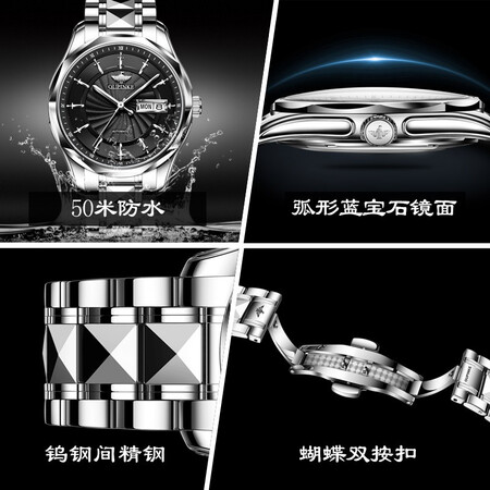 Swiss famous watch Europin watches men's automatic mechanical watch men's high-end waterproof luminous dual calendar watch simple business brand national watch Valentine's Day gift for father and husband Swiss-Golden Grey Surface Swiss famous watch Europin watches men's automatic mechanical watch men's high-end waterproof luminous dual calendar watch simple business brand national watch Valentine's Day gift for father and husband Swiss-Golden Grey Surface