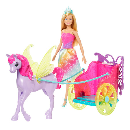 Barbie Barbie Children's Toys Girls Gifts Play House Dolls Toys Little Princess Dolls Dress Up Dolls-Barbie Princess and Dream Carriage GJK53 Barbie Barbie Children's Toys Girls Gifts Play House Dolls Toys Little Princess Dolls Dress Up Dolls-Barbie Princess and Dream Carriage GJK53