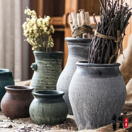 Handmade stoneware clay pottery antique old pottery jars vases floral art dried flowers fake flowers simulation flower flower arrangement ceramic vases floral home craft ornaments old ceramic vases No. 20 bottle Handmade stoneware clay pottery antique old pottery jars vases floral art dried flowers fake flowers simulation flower flower arrangement ceramic vases floral home craft ornaments old ceramic vases No. 20 bottle
