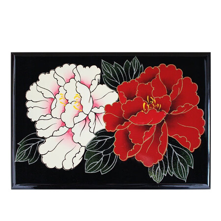 Nine-color jiucai jewelry box Pingyao push-light lacquerware Hand-made collections for Women’s Day gifts Push-light lacquer jewelry box Shanxi specialty double-color peonies on black Nine-color jiucai jewelry box Pingyao push-light lacquerware Hand-made collections for Women’s Day gifts Push-light lacquer jewelry box Shanxi specialty double-color peonies on black