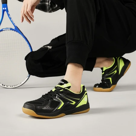 Pull back table tennis shoes 2022 spring sports shoes for men and women couple models low top breathable mesh table tennis shoes badminton shoes soft bottom shock absorption/103HC black and green 40/standard size Pull back table tennis shoes 2022 spring sports shoes for men and women couple models low top breathable mesh table tennis shoes badminton shoes soft bottom shock absorption/103HC black and green 40/standard size