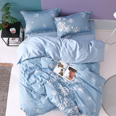 Mercury Home Textiles Four-piece cotton bed linen quilt cover pillowcase bedding double quilt cover quilt sheet 1.8m bed flower Xiya Mercury Home Textiles Four-piece cotton bed linen quilt cover pillowcase bedding double quilt cover quilt sheet 1.8m bed flower Xiya