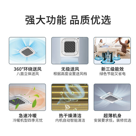 Midea central air conditioner one for one embedded 5hp ceiling machine patio machine commercial shop ceiling machine cooling and heating new energy efficiency 380V RFD-120QW/SDN8Y-DD3 Midea central air conditioner one for one embedded 5hp ceiling machine patio machine commercial shop ceiling machine cooling and heating new energy efficiency 380V RFD-120QW/SDN8Y-DD3