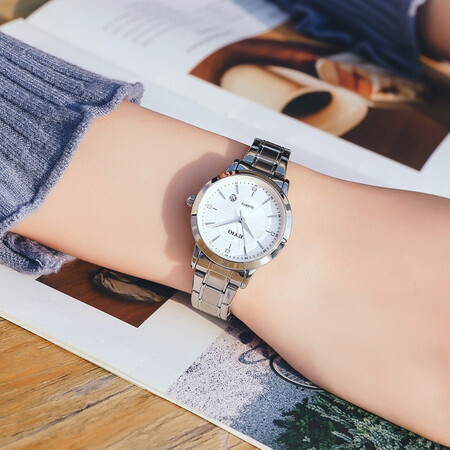 Aiqi EYKI watch ladies women's watch steel belt female students girls waterproof female models national watch women's simple quartz watch middle school students Korean brand high school students junior high school watches Europe, America, Japan and South Korea temperament silver white-female models Aiqi EYKI watch ladies women's watch steel belt female students girls waterproof female models national watch women's simple quartz watch middle school students Korean brand high school students junior high school watches Europe, America, Japan and South Korea temperament silver white-female models