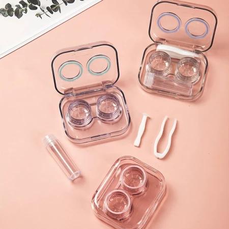 LOHAS Travel Contact Lens Case Portable Cosmetic Contact Box Storage Tweezers Clip Suction Stick Wearing Tools Wearing Accessories Integrated Companion Box Double Box Nursing Set Transparent Blue LOHAS Travel Contact Lens Case Portable Cosmetic Contact Box Storage Tweezers Clip Suction Stick Wearing Tools Wearing Accessories Integrated Companion Box Double Box Nursing Set Transparent Blue