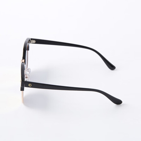Metersbonwe decorative glasses female summer fashion trend round metal half-frame decorative glasses yellow black one size Metersbonwe decorative glasses female summer fashion trend round metal half-frame decorative glasses yellow black one size