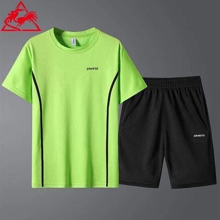 Lake rooster sports suit men's summer short-sleeved T-shirt new elastic comfortable breathable thin section quick-drying casual underwear 8805 gray 3XL about 145-160 catties Lake rooster sports suit men's summer short-sleeved T-shirt new elastic comfortable breathable thin section quick-drying casual underwear 8805 gray 3XL about 145-160 catties