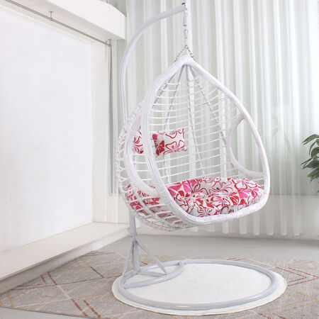 Outdoor furniture hanging basket rattan chair adult hanging chair indoor household bird’s nest hammock balcony swing rocking chair outdoor lazy cradle single and double double thick rattan white with armrests Outdoor furniture hanging basket rattan chair adult hanging chair indoor household bird’s nest hammock balcony swing rocking chair outdoor lazy cradle single and double double thick rattan white with armrests