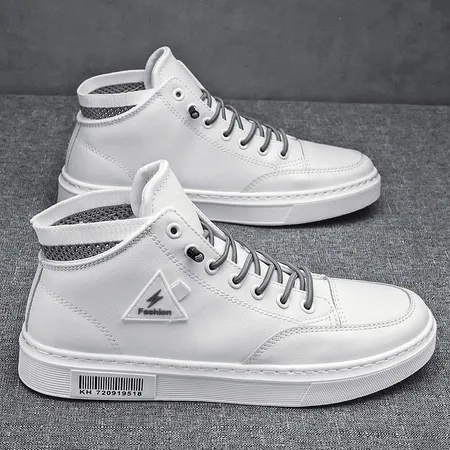 High-top shoes men's 2022 summer new Korean version trendy small white canvas shoes all-match casual leather student skate shoes 801 white camel cloth surface 43 High-top shoes men's 2022 summer new Korean version trendy small white canvas shoes all-match casual leather student skate shoes 801 white camel cloth surface 43