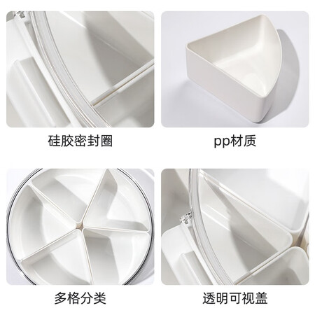 Fuguang Net Red Fruit Plate Creative Living Room Coffee Table Snack Plate Dried Fruit Nut Candy Box With Lid Division Box Round Separated Fruit Box Fuguang Net Red Fruit Plate Creative Living Room Coffee Table Snack Plate Dried Fruit Nut Candy Box With Lid Division Box Round Separated Fruit Box
