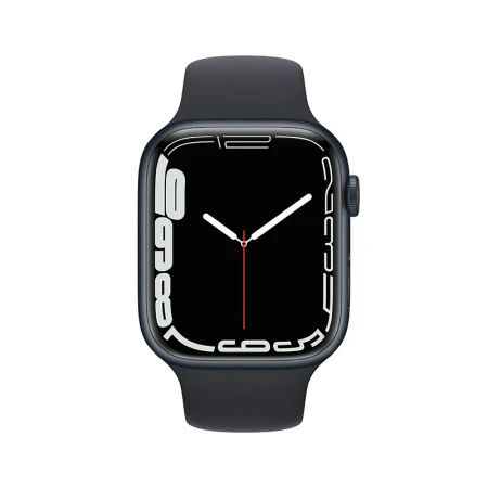 Apple Watch Series 7 Smart Watch GPS Model 45mm Midnight Color Aluminum Metal Case Midnight Color Sports Strap MKN53CH/A Apple Watch Series 7 Smart Watch GPS Model 45mm Midnight Color Aluminum Metal Case Midnight Color Sports Strap MKN53CH/A