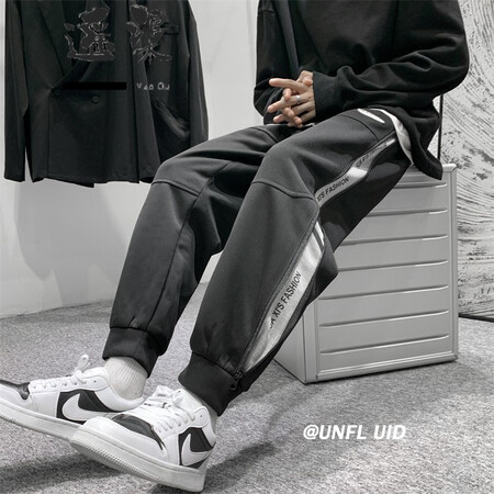 Yaoqu YAO QU casual pants men's spring and autumn loose-fitting harem pants tide brand wild high street port style ins boys sports pants gray XL Yaoqu YAO QU casual pants men's spring and autumn loose-fitting harem pants tide brand wild high street port style ins boys sports pants gray XL