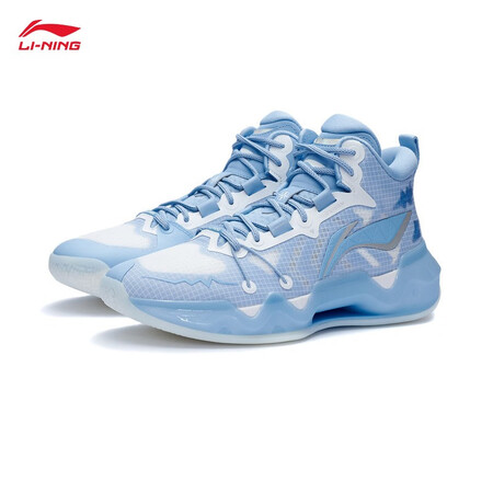 Li Ning basketball shoes men's sharp blade 2 reflective lightweight mid-top basketball professional game shoes official store ABAR087 standard white/snow blue-3 41 Li Ning basketball shoes men's sharp blade 2 reflective lightweight mid-top basketball professional game shoes official store ABAR087 standard white/snow blue-3 41