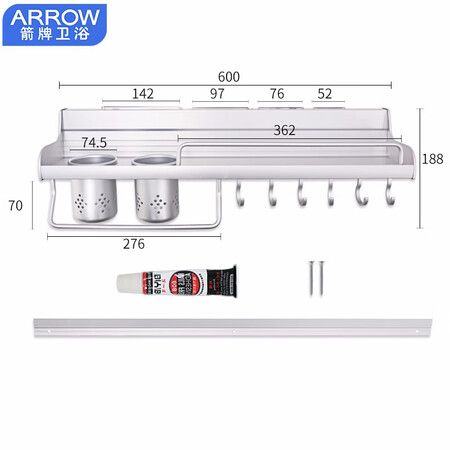 Wrigley bathroom arrow space aluminum kitchen shelf wall mount kitchen pendant knife holder kitchen and bathroom hardware hanger kitchen pendant AE8158 Wrigley bathroom arrow space aluminum kitchen shelf wall mount kitchen pendant knife holder kitchen and bathroom hardware hanger kitchen pendant AE8158