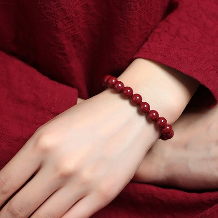 Crown belt cinnabar hand beaded ladies bracelet women's raw ore purple gold sand women's bracelet zodiac year bracelet fashion jewelry birthday gift for girlfriend mother wife lover cinnabar bracelet certificate + pull rose gift box Crown belt cinnabar hand beaded ladies bracelet women's raw ore purple gold sand women's bracelet zodiac year bracelet fashion jewelry birthday gift for girlfriend mother wife lover cinnabar bracelet certificate + pull rose gift box