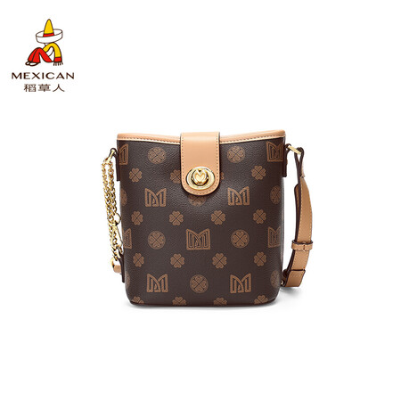 Scarecrow MEXICAN bag women's bag shoulder bag fashion all-match bucket bag ladies messenger bag birthday new year gift for girlfriend brown MLBD02210035BW11A Scarecrow MEXICAN bag women's bag shoulder bag fashion all-match bucket bag ladies messenger bag birthday new year gift for girlfriend brown MLBD02210035BW11A