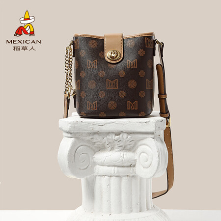 Scarecrow MEXICAN bag women's bag shoulder bag fashion all-match bucket bag ladies messenger bag birthday new year gift for girlfriend brown MLBD02210035BW11A Scarecrow MEXICAN bag women's bag shoulder bag fashion all-match bucket bag ladies messenger bag birthday new year gift for girlfriend brown MLBD02210035BW11A