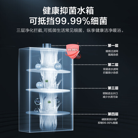 Midea Midea 13 liters of water and air dual-adjustment smart home appliances with constant temperature APP remote control, automatic rise and multiple security LED large-screen gas water heaters, natural gas JSQ25-HWA Midea Midea 13 liters of water and air dual-adjustment smart home appliances with constant temperature APP remote control, automatic rise and multiple security LED large-screen gas water heaters, natural gas JSQ25-HWA
