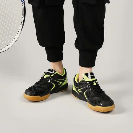 Pull back table tennis shoes 2022 spring sports shoes for men and women couple models low top breathable mesh table tennis shoes badminton shoes soft bottom shock absorption/103HC black and green 40/standard size Pull back table tennis shoes 2022 spring sports shoes for men and women couple models low top breathable mesh table tennis shoes badminton shoes soft bottom shock absorption/103HC black and green 40/standard size