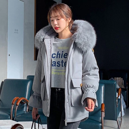 La Chapelle Cotton Coat Women's 2022 Autumn and Winter New Workwear Party Overcome Women's Fashion Thick Cotton Coat Coat Women's Beige One Size La Chapelle Cotton Coat Women's 2022 Autumn and Winter New Workwear Party Overcome Women's Fashion Thick Cotton Coat Coat Women's Beige One Size