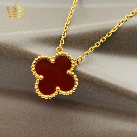Hong Kong MazaHongan light luxury brand ladies lucky four-leaf clover necklace female silver collarbone chain pendant female girlfriend necklace for girlfriend wife girlfriend birthday gift Hong Kong MazaHongan light luxury brand ladies lucky four-leaf clover necklace female silver collarbone chain pendant female girlfriend necklace for girlfriend wife girlfriend birthday gift