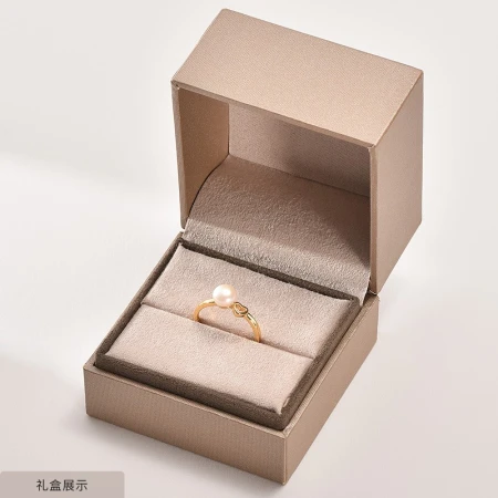 Jingrun Mood Alloy Freshwater Pearl Ring 6-7mm White Steamed Bun Shape Fashion 6-7cm Jingrun Mood Alloy Freshwater Pearl Ring 6-7mm White Steamed Bun Shape Fashion 6-7cm
