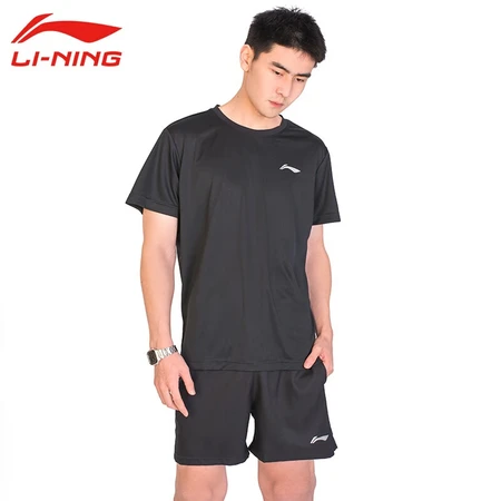 Li Ning LI-NING sportswear suit men's new badminton suit T-shirt short-sleeved quick-drying shorts spring and summer table tennis net suit ATSS959-1 black suit L Li Ning LI-NING sportswear suit men's new badminton suit T-shirt short-sleeved quick-drying shorts spring and summer table tennis net suit ATSS959-1 black suit L