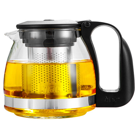 Lilac 700ml lead-free heat-resistant glass teapot Kung Fu tea set 304 stainless steel filter liner teapot Lilac 700ml lead-free heat-resistant glass teapot Kung Fu tea set 304 stainless steel filter liner teapot